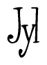 The image contains the word 'Jyl' written in a cursive, stylized font.