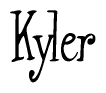 The image contains the word 'Kyler' written in a cursive, stylized font.