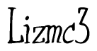 The image is a stylized text or script that reads 'Lizmc3' in a cursive or calligraphic font.