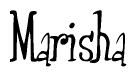 The image is of the word Marisha stylized in a cursive script.