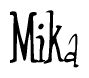 The image is of the word Mika stylized in a cursive script.