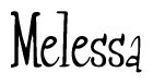 The image is of the word Melessa stylized in a cursive script.