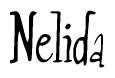 The image contains the word 'Nelida' written in a cursive, stylized font.