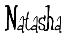 The image contains the word 'Natasha' written in a cursive, stylized font.
