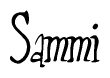 The image is a stylized text or script that reads 'Sammi' in a cursive or calligraphic font.