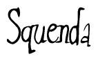 The image contains the word 'Squenda' written in a cursive, stylized font.