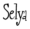 The image is of the word Selya stylized in a cursive script.