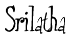 The image is a stylized text or script that reads 'Srilatha' in a cursive or calligraphic font.