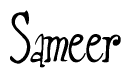 The image is a stylized text or script that reads 'Sameer' in a cursive or calligraphic font.