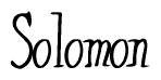 The image contains the word 'Solomon' written in a cursive, stylized font.