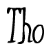 The image is a stylized text or script that reads 'Tho' in a cursive or calligraphic font.