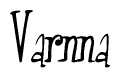 The image contains the word 'Varnna' written in a cursive, stylized font.