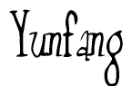 The image contains the word 'Yunfang' written in a cursive, stylized font.