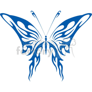  tribal blue butterfly clipart. Commercial use image # 368335
