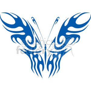  butterfly blue graphic wing design