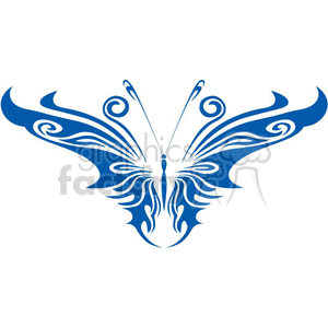 Artistic blue butterfly clipart. Commercial use image # 368339