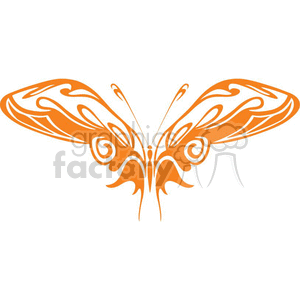 orange butterfly isolated on a white background clip art