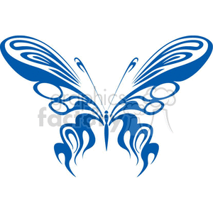 butterfly blue Tribal