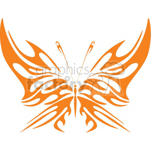 Orange Buttefly silhouette clipart. Royalty-free image # 368363