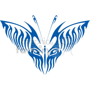 Symmetrical Blue Butterfly Tattoo