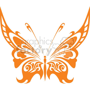 tattoo orange butterfly clipart. Royalty-free image # 368383