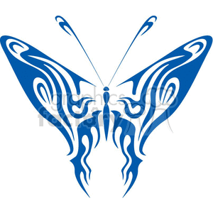  Dark Blue butterfly tribal clipart. Commercial use image # 368393