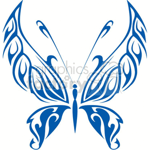 blue tribal butterfly clipart. Commercial use image # 368395