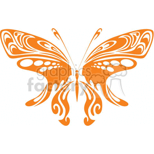 butterfly orange decorative whimsical wings clipart. Royalty-free image # 368397