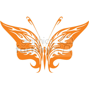 a tatoo of orange butterfly 