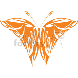  butterfly design in orange clipart. Commercial use image # 368403