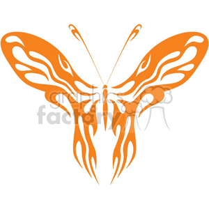 Orange butterfly Fire design clipart. Commercial use image # 368405