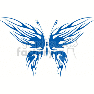 a blue butterfly design