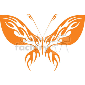 orange clip art of a butterfly clipart. Royalty-free image # 368423