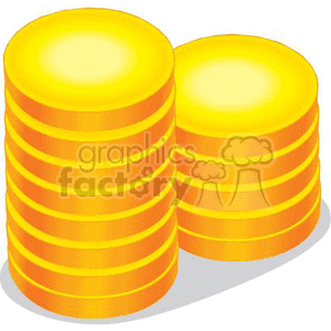 stack of gold coins clipart. Royalty-free image # 369905