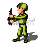 Soldier in training. clipart. Commercial use image # 370261