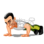 Animated soldier doing push ups clipart. Royalty-free image # 370266