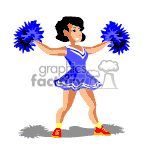 Football cheerleader cheering for her team. animation. Commercial use animation # 370296