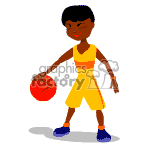 Basketball player dribbling the ball. animation. Royalty-free animation # 370306
