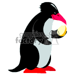 Penguin walking with an egg. animation. Royalty-free animation # 370371