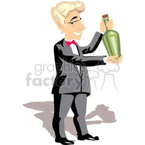 people occupations work working clip art waiter waiters wine champagne host server cheers celebrate celebration
