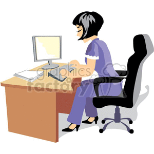 female  employee clipart. Royalty-free image # 370489