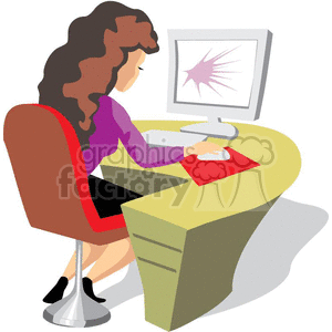 secretary clipart. Commercial use image # 370494