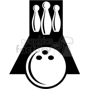 vector clip art vinyl-ready cutter black white sport sports bowling bowler bowlers ball pins