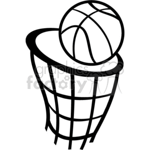 vector clip art vinyl-ready cutter black white sport sports basketball hoop hoops ball b-ball