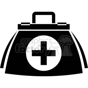 black and white doctors bag clipart. Royalty-free image # 370669
