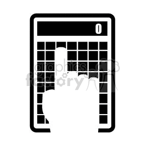hand using a calculator clipart. Commercial use image # 370699
