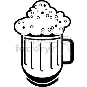 vector clip art vinyl-ready cutter black white beer mug beverage beverages drink drinks cheers draft