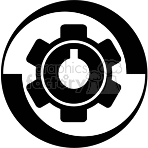 vector clip art vinyl-ready cutter black white construction gear gears machine