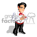 Waiter taking orders clipart. Commercial use image # 370859