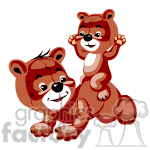 Daddy teddy bear playing with his son. clipart. Commercial use image # 371111